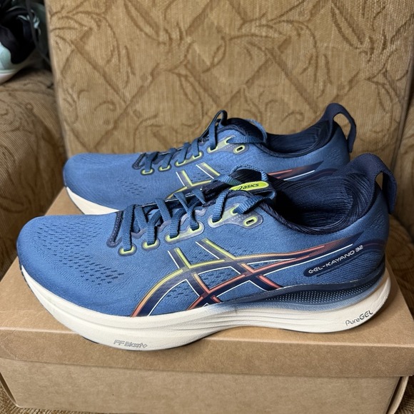 Asics Gel-Kayano 32 Mens Size 10 Blue Orange Athletic Running Shoes‎ Sneakers